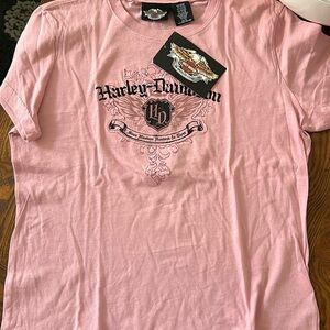 Harley-Davidson women’s short sleeve shirt size XL - NWT - light pink muted hue